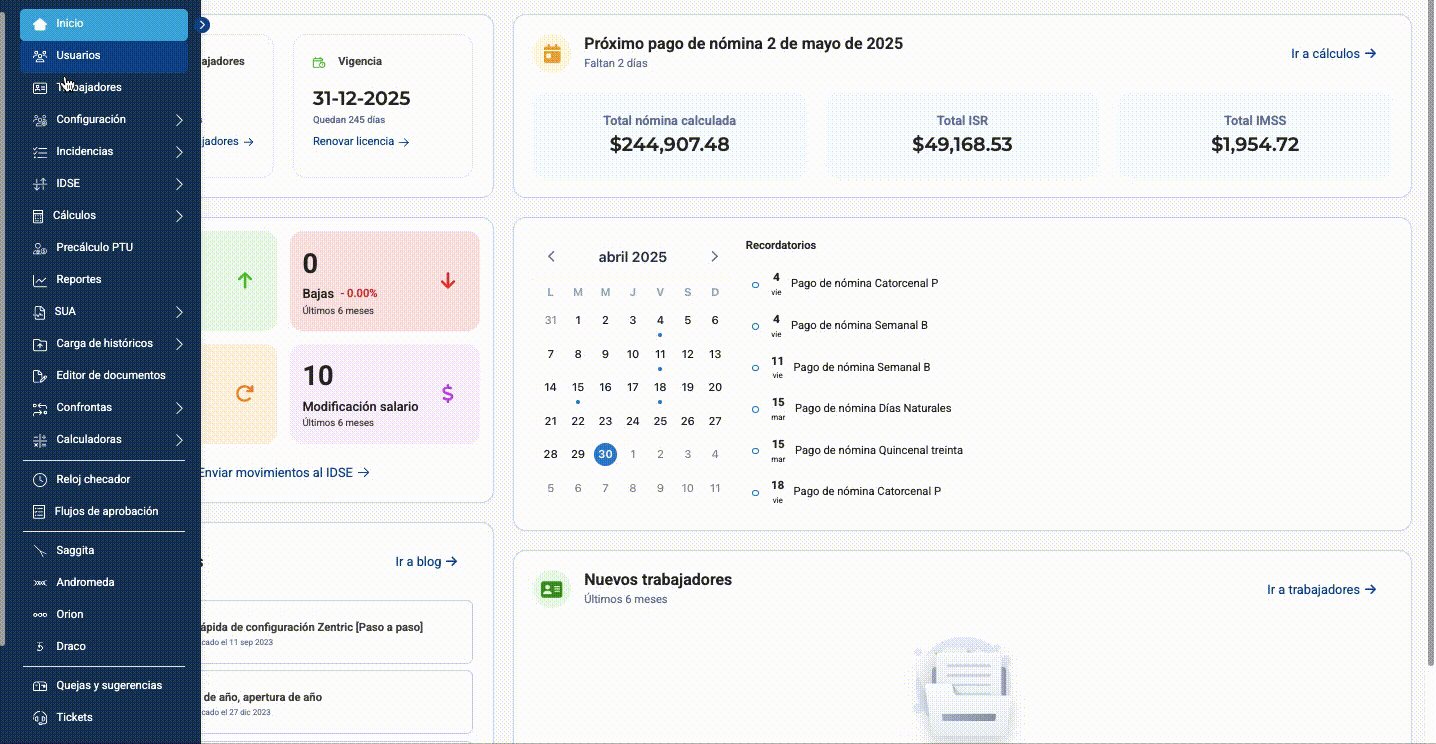 Semanas calendario